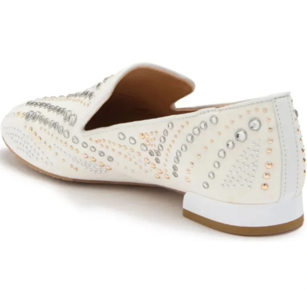 Donald J. PLINER New Leather Studded Loafers size 8 - Picture 2 of 16